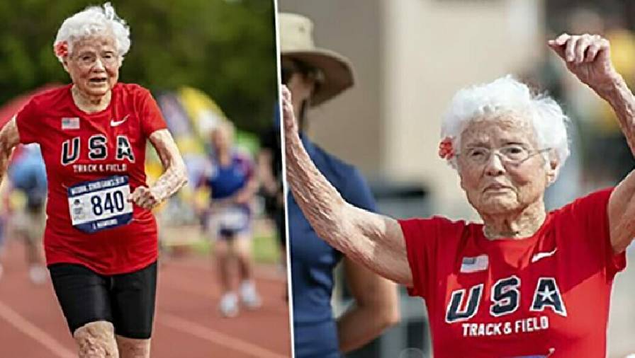 Cụ bà 105 tuổi khiến thế giới choáng váng khi chạy 100m trong vòng 1 phút