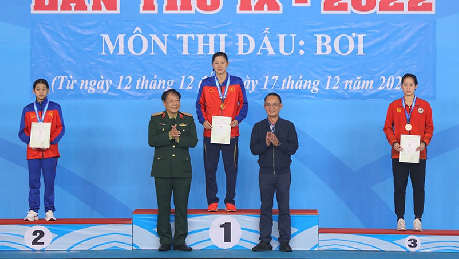 Ánh Viên giành HCV 100m tự do, phá kỷ lục Đại hội Thể dục thể thao toàn quốc