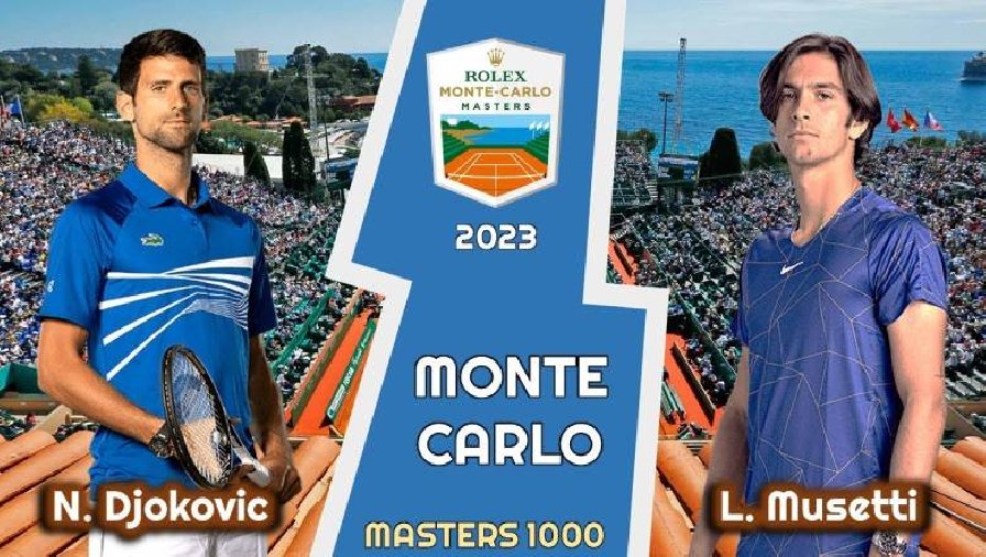 Trực tiếp tennis Djokovic vs Musetti, Vòng 3 Monte Carlo Masters - 20h45 ngày 13/4