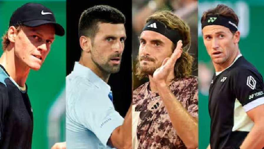 Lịch thi đấu tennis Bán kết Monte Carlo Masters: Djokovic gặp Ruud, Tsitsipas đấu Sinner
