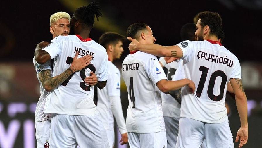 Kết quả vòng 36 giải VĐQG Italia 2020-21: AC Milan thắng không tưởng