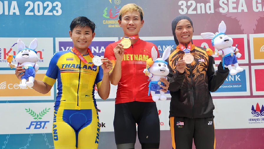 Nguyễn Thị Thật mang về tấm HCV duy nhất cho đua xe đạp Việt Nam tại SEA Games 32