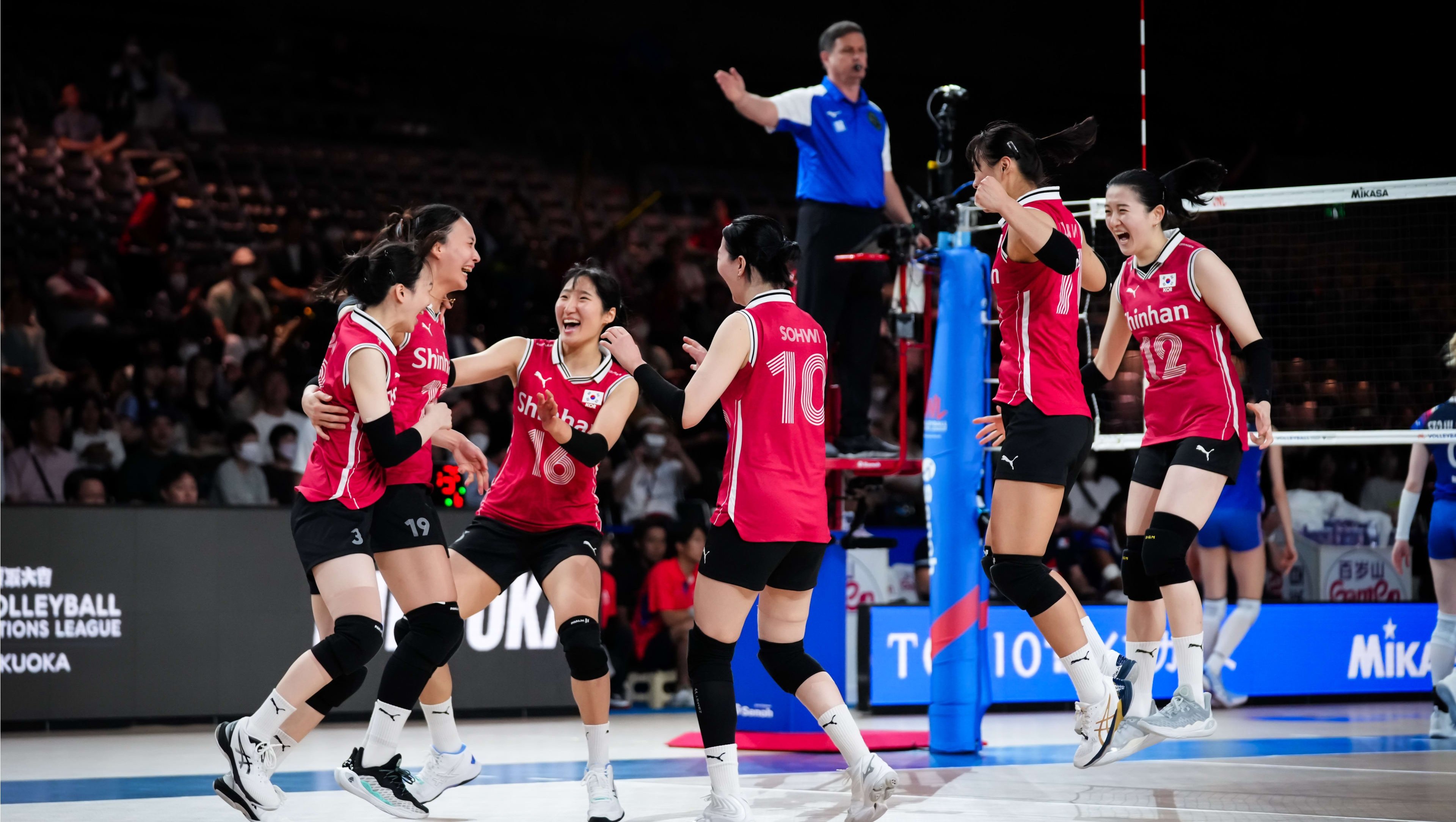 Bóng chuyền nữ Hàn Quốc thắng bất ngờ, chiếm luôn vị trí của Việt Nam trên bảng xếp hạng thế giới