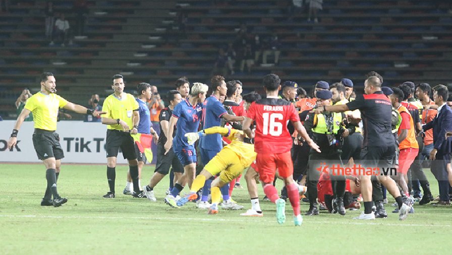 AFC treo giò cầu thủ Thái Lan, Indonesia tham gia ẩu đả ở chung kết SEA Games 32 6 trận