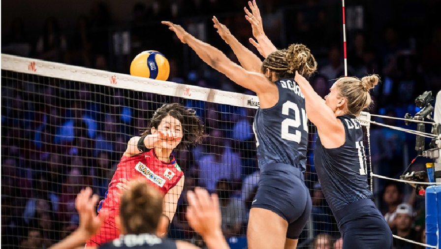 Tuyển bóng chuyền nữ Mỹ gieo sầu cho Nhật Bản để vào bán kết Volleyball Nations League 2023