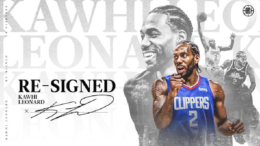 Kawhi Leonard ký hợp đồng 176 triệu USD với Clippers