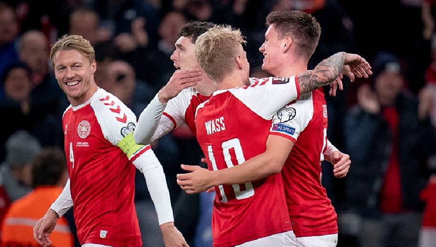 Đan Mạch thắng trận thứ 8 liên tiếp, giành tấm vé thứ 2 đến World Cup 2022