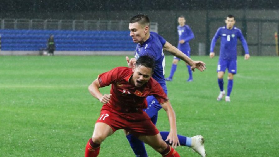 Kết quả bóng đá Việt Nam vs Uzbekistan: Trận thua toàn diện