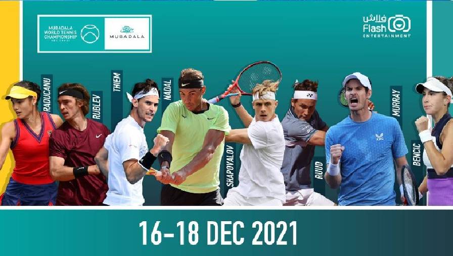 Link xem trực tiếp Mubadala World Tennis Championship 2021 hôm nay