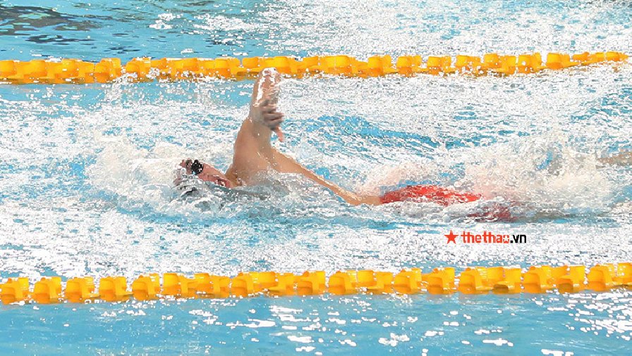 Nguyễn Huy Hoàng chiến thắng tuyệt đối ở đường bơi 1.500m tự do nam SEA Games 31