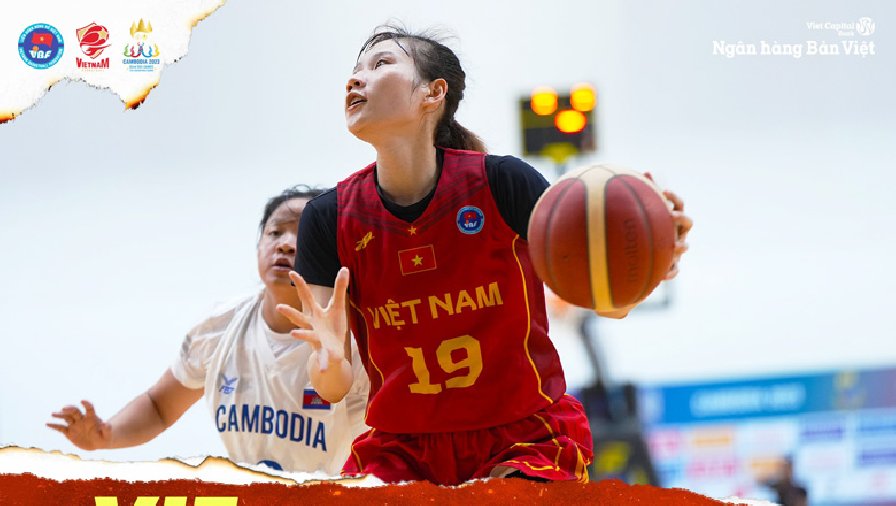 Tuyển bóng rổ nữ Việt Nam thắng Campuchia nhưng vẫn hết cửa giành huy chương SEA Games 32