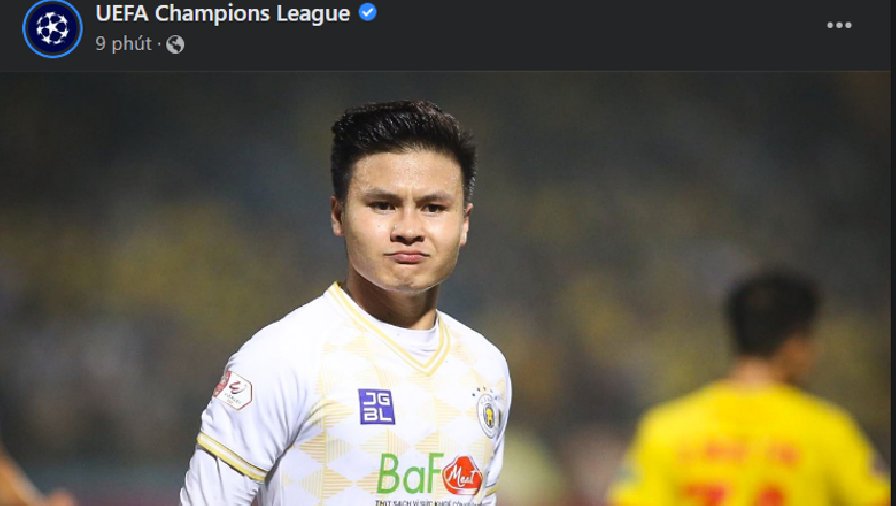 Hacker tấn công trang chủ UEFA Champions League, đăng loạt hình của Quang Hải