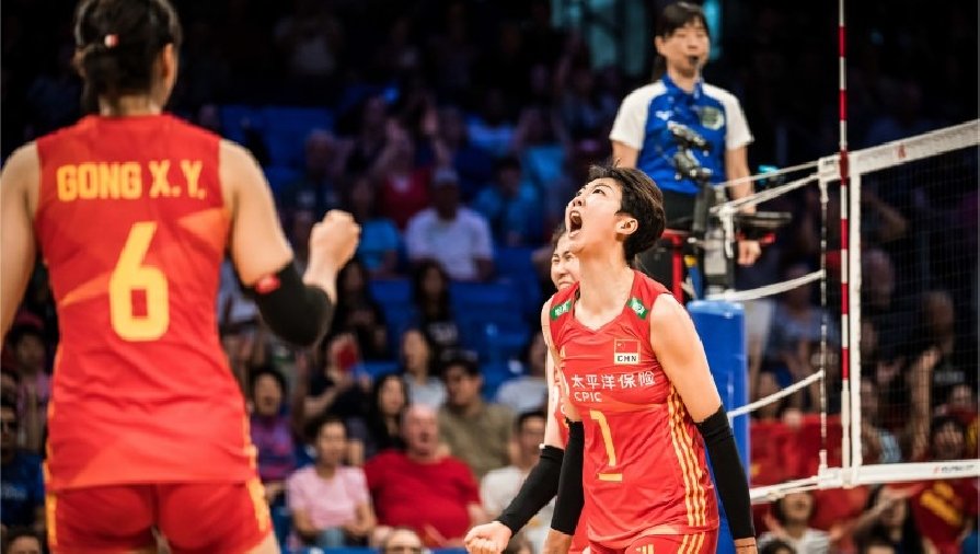 Tuyển bóng chuyền nữ Trung Quốc 'xử đẹp' Brazil để vào bán kết Volleyball Nations League 2023