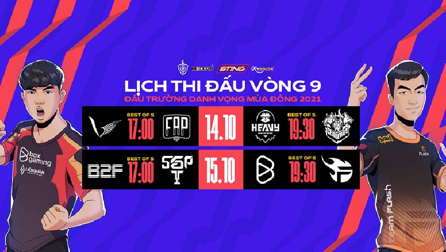 Lịch thi đấu ĐTDV mùa Đông 2021 tuần 6: Box Gaming vs Team Flash, Team Flash vs Saigon Phantom