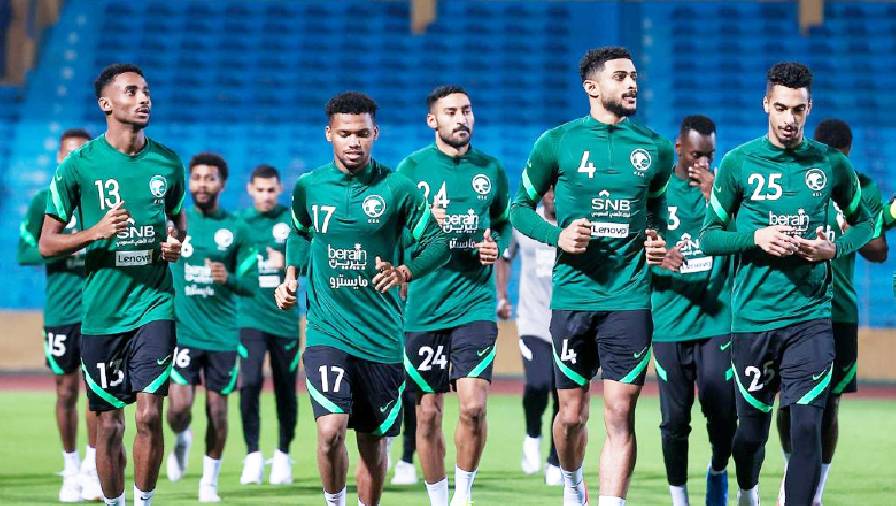 Saudi Arabia tập kín trên sân Hàng Đẫy chuẩn bị cho trận gặp Việt Nam
