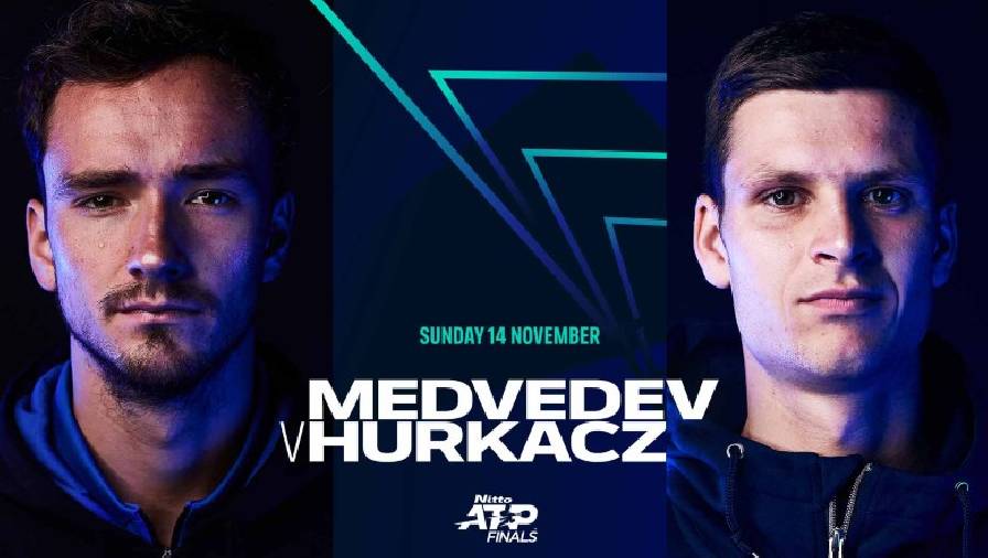 Trực tiếp tennis ATP Finals 2021 - Medvedev vs Hurkacz, 20h00 ngày 14/11