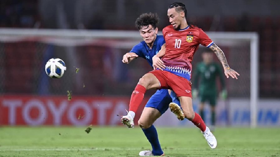 ĐT Lào thua trắng 5 bàn trong trận tái đấu với U23 Thái Lan