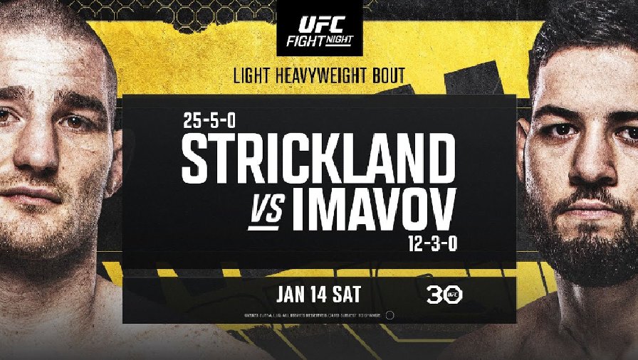 Nhận định, dự đoán kết quả UFC Fight Night: Strickland vs Imavov