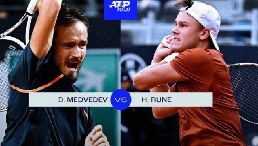 Trực tiếp tennis Rune vs Medvedev, Tứ kết Indian Wells Masters - 9h00 ngày 15/3