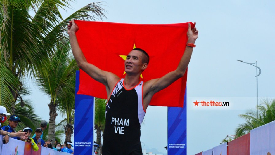 Phạm Tiến Sản đem về tấm HCV lịch sử cho Duathlon Việt nam tại SEA Games 31