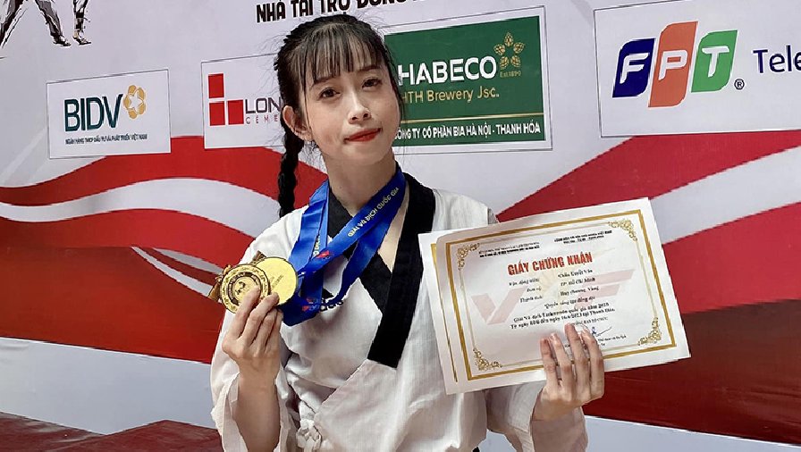 Châu Tuyết Vân giành cú đúp HCV Giải vô địch Taekwondo quốc gia