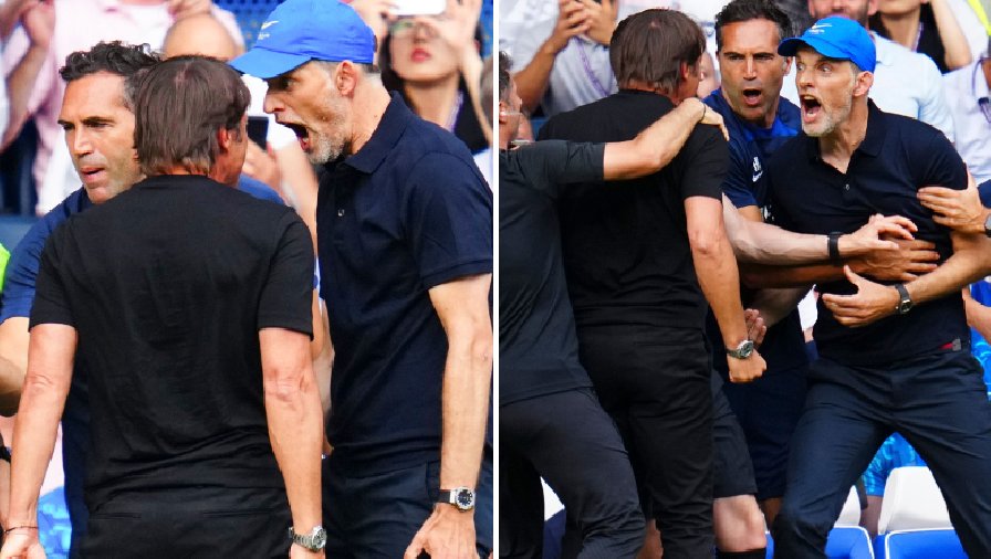 Conte, Tuchel nhận thẻ đỏ vì gây gổ sau khi trận Chelsea vs Tottenham kết thúc