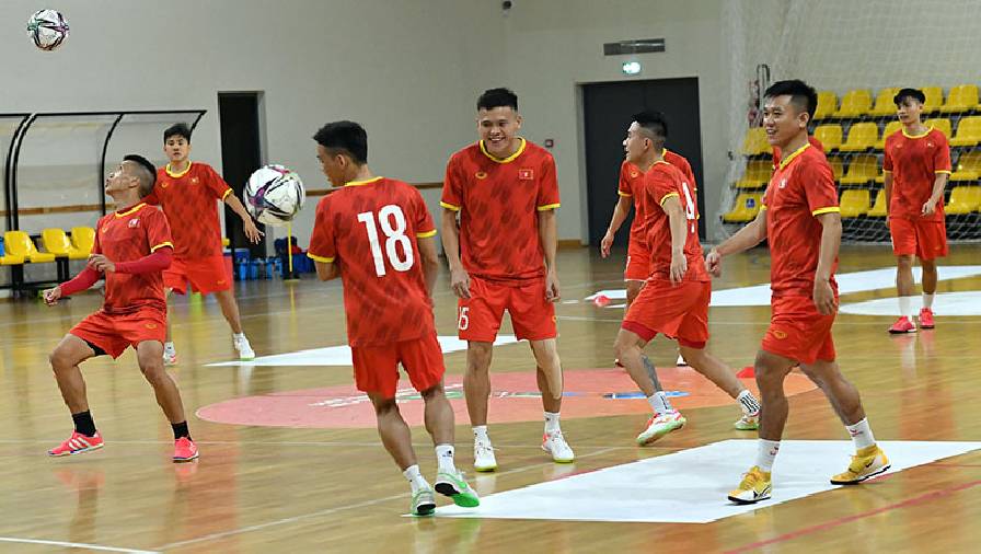 ĐT futsal Việt Nam hứng khởi tập luyện trước đại chiến với Panama ở World Cup