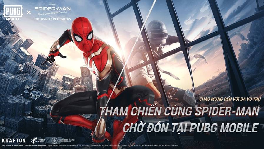 Spider-man gia nhập thế giới PUBG Mobile