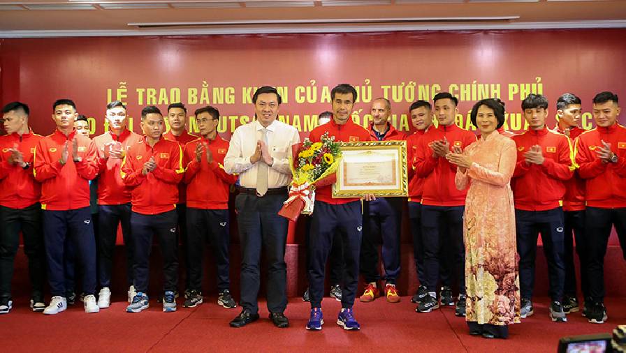 Đội tuyển futsal Việt Nam được Thủ tướng Chính phủ tặng bằng khen