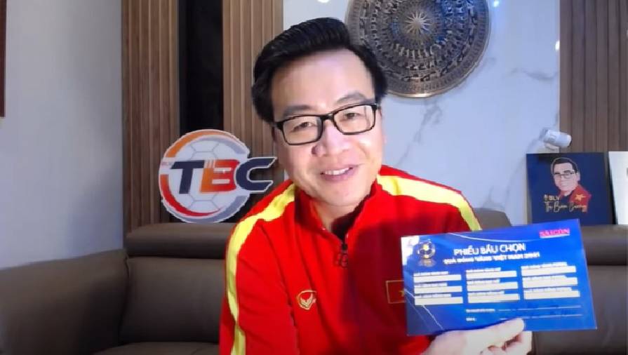 Tạ Biên Cương bầu chọn QBV Việt Nam 2021: ‘Tôi xứng đáng nhận 1 thẻ đỏ’