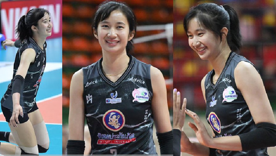 Đồng đội của Kiều Trinh ở giải bóng chuyền VĐQG Thái Lan gây sốt vì quá xinh đẹp