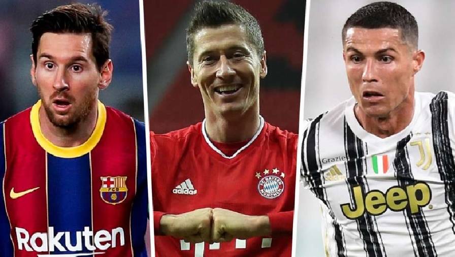 Chiếc giày vàng châu Âu 2020/21: Lewandowski  bỏ xa Ronaldo, Messi