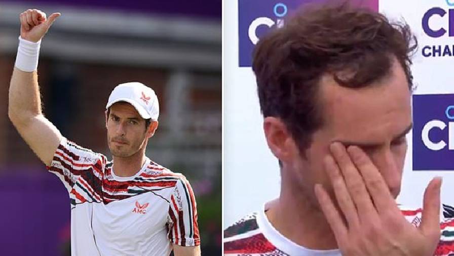 Tái xuất mặt sân cỏ sau 3 năm, Andy Murray bật khóc không nói nên lời 