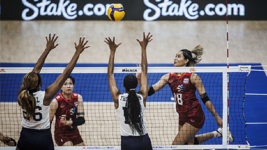 Tuyển bóng chuyền nữ Thái Lan thua đậm Mỹ ở Volleyball Nations League 2023