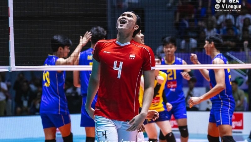 Chủ nhà Indonesia 'chết hụt' trước Philippines ở giải bóng chuyền SEA V.League 2025