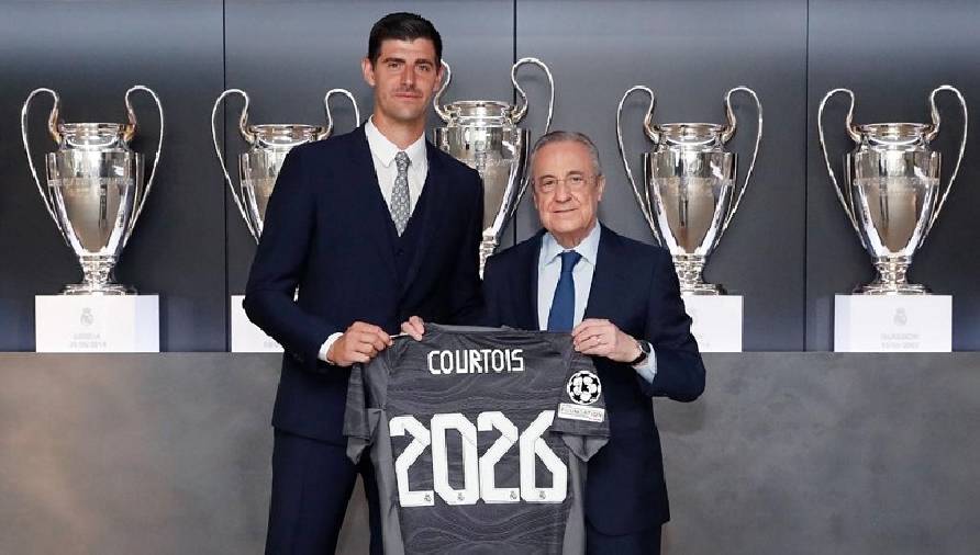 Courtois chính thức gia hạn hợp đồng với Real Madrid đến năm 2026