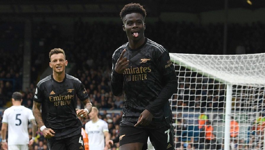 Kết quả Leeds United vs Arsenal: Saka, Ramsdale và VAR giải cứu Pháo thủ