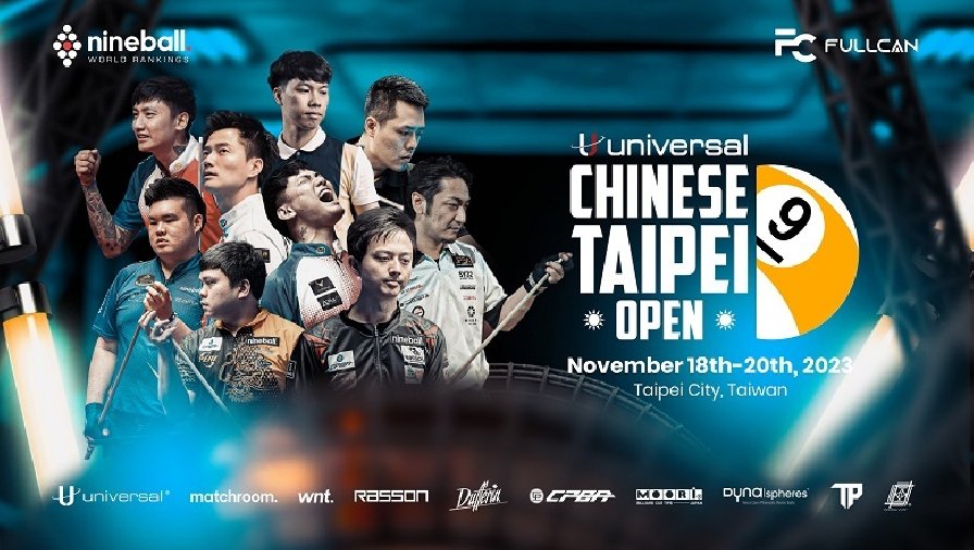 Chinese Taipei Open 2023: 3 anh em nhà Ko, Yapp, Aranas và Chua góp mặt