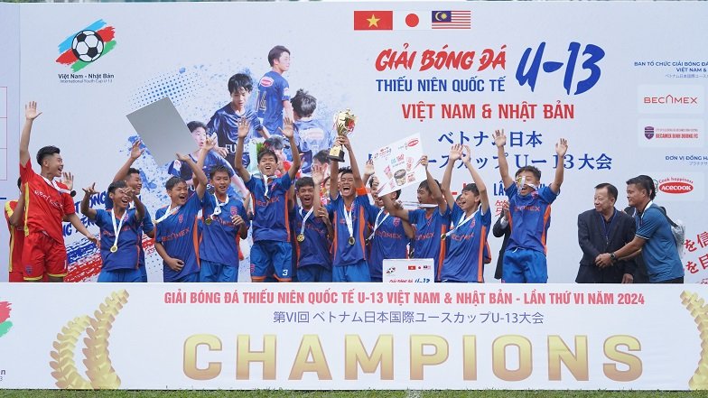 Becamex Bình Dương vô địch giải quốc tế U13 Việt Nam - Nhật Bản 2024