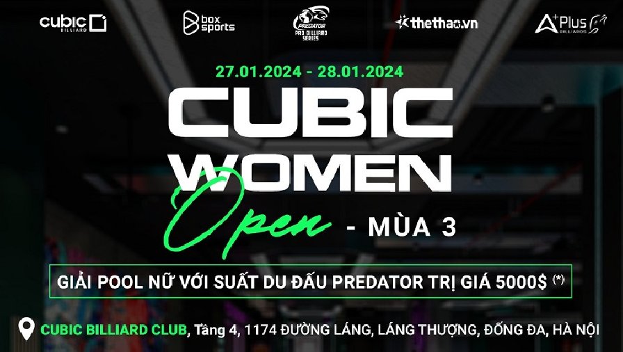 Cubic Women Open - Mùa 3 chính thức ấn định ngày khởi tranh