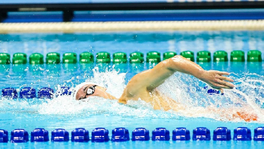Huy Hoàng bơi chậm hơn 18 giây, đứng thứ 22 ở nội dung kỳ vọng có vé Olympic