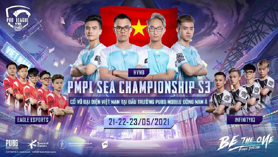 HVNB, Infinity IQ và Eagle Esports đại diện Việt Nam tranh tài tại PMPL SEA Championship S3