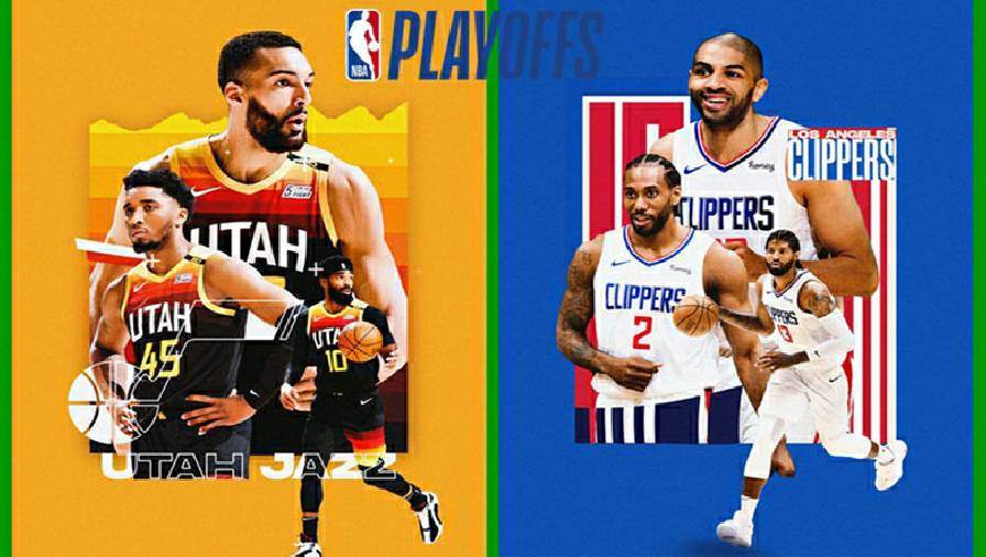 Xem trực tiếp NBA Playoffs 2021: Jazz vs Clippers Game 5 (9h00, ngày 17/6)