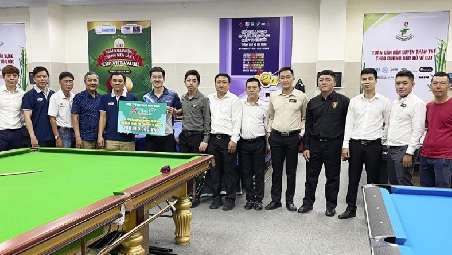 Aplus Billiards trao tặng 100 triệu cho đội Billiards và Snookers TPHCM