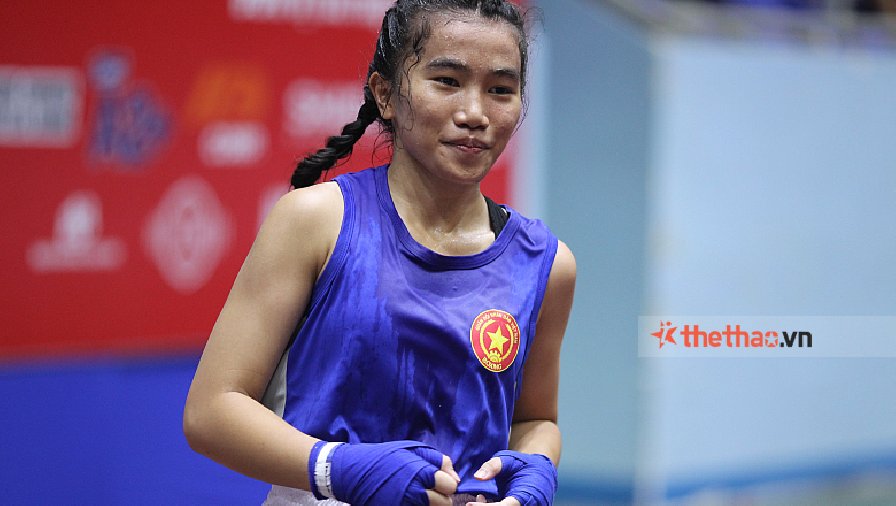 Nữ võ sĩ Quân Đội liên tiếp thắng sớm ở giải Boxing trẻ toàn quốc