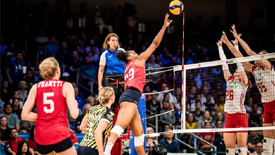 Tuyển bóng chuyền nữ Mỹ gục ngã cay đắng trước Ba Lan ở Volleyball Nations League 2023