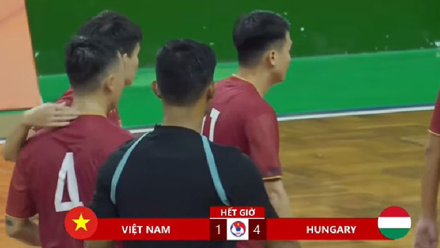 ĐT Futsal Việt Nam thua đậm Hungary trước thềm vòng loại châu Á