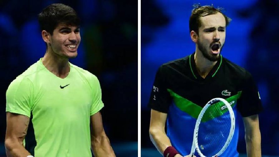 Lịch thi đấu hôm nay 17/11: Vòng bảng ATP Finals - Alcaraz đấu Medvedev
