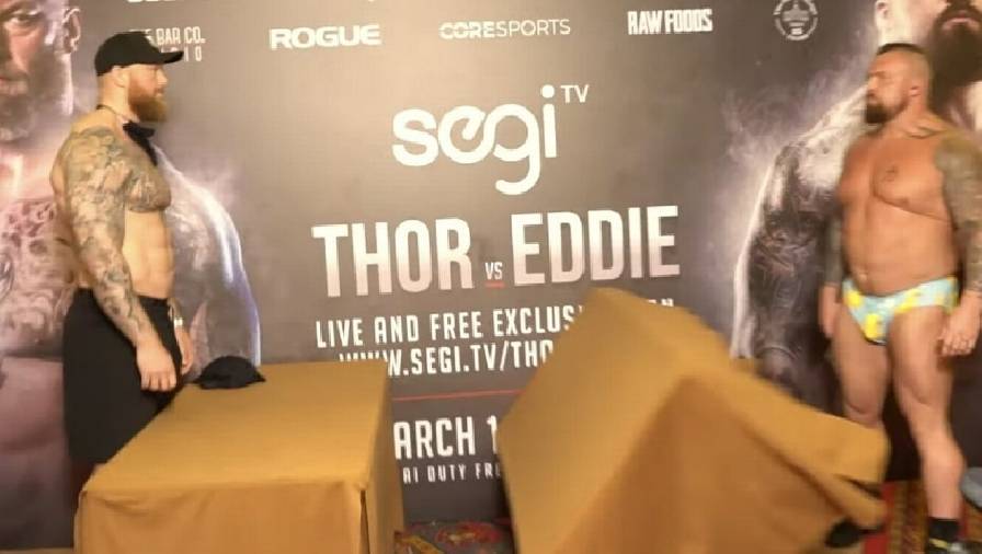 Thor và Eddie Hall tạo nên trận đấu 'nặng ký' nhất lịch sử boxing thế giới