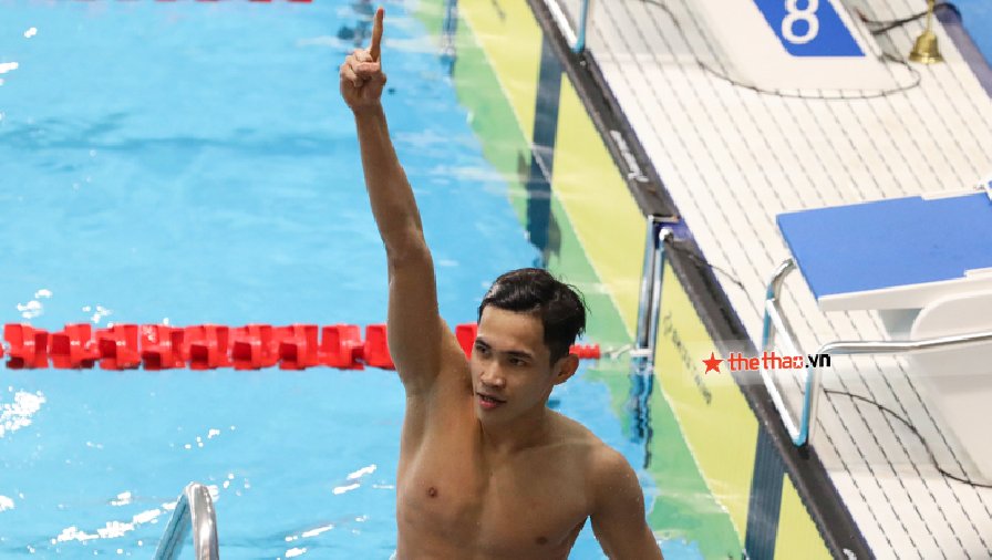 Thanh Bảo ‘phục thù’ đối thủ người Singapore, giành HCV 50m bơi ếch